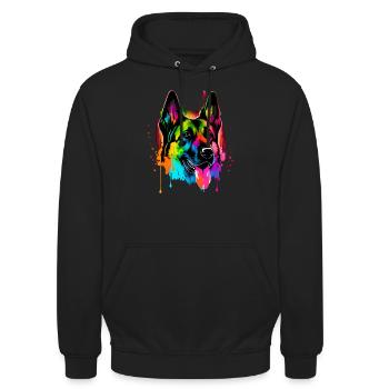 Malinois - Hundeliebhaber - Hundebesitzer - Unisex Hoodie - Schwarz - Vorne - Alina (178cm) & Michal (187cm)