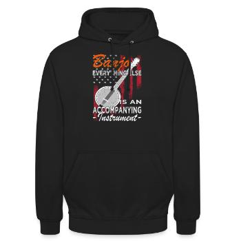 Banjo Guitar - Banjo Player - Sweat-shirt à capuche unisexe - noir - Devant - Alina (178cm) & Michal (187cm)