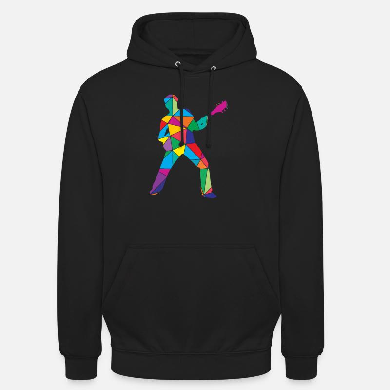 Guitare Polygon Guitaristes - Sweat-shirt à capuche unisexe - noir