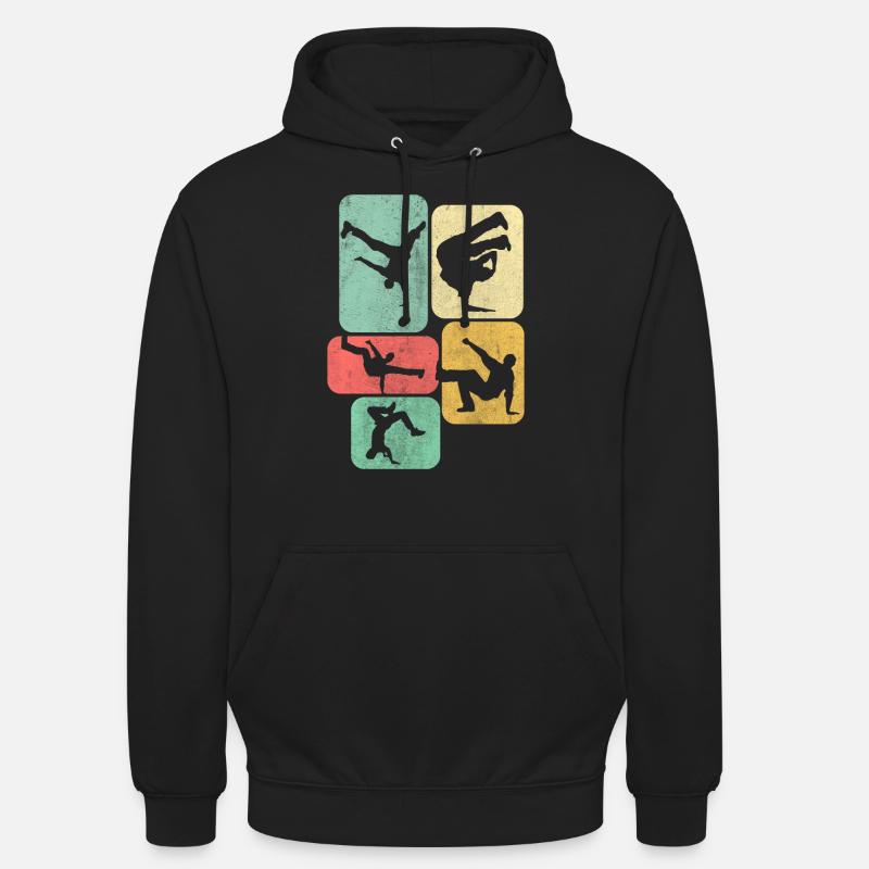Breakdance Rétro Breakdancer Danse - Sweat-shirt à capuche unisexe - noir