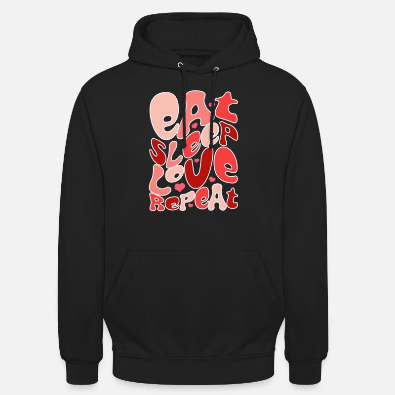 Manger Dormir Aimer Répéter - Sweat-shirt à capuche unisexe - noir