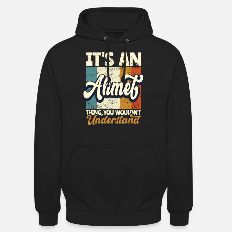 Name Ahmet Gift First Name Personalized - Unisex Hoodie - black