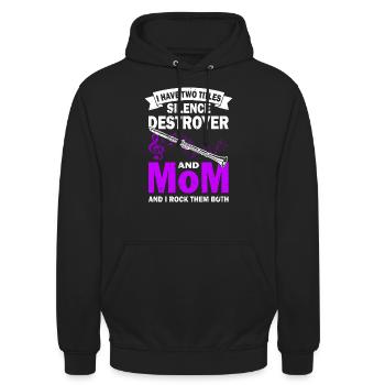 Klarinette - Klarinettistin - Orchester - Unisex Hoodie - Schwarz - Vorne - Alina (178cm) & Michal (187cm)