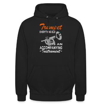 Trompette - Trompettiste - Trompettiste Orchesta - Sweat-shirt à capuche unisexe - noir - Devant - Alina (178cm) & Michal (187cm)