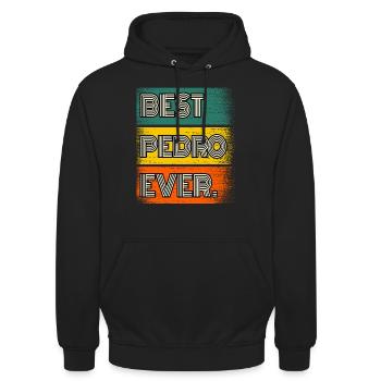 Pedro Name Gift Quote Funny - Unisex Hoodie - black - Front - Alina (178cm) & Michal (187cm)