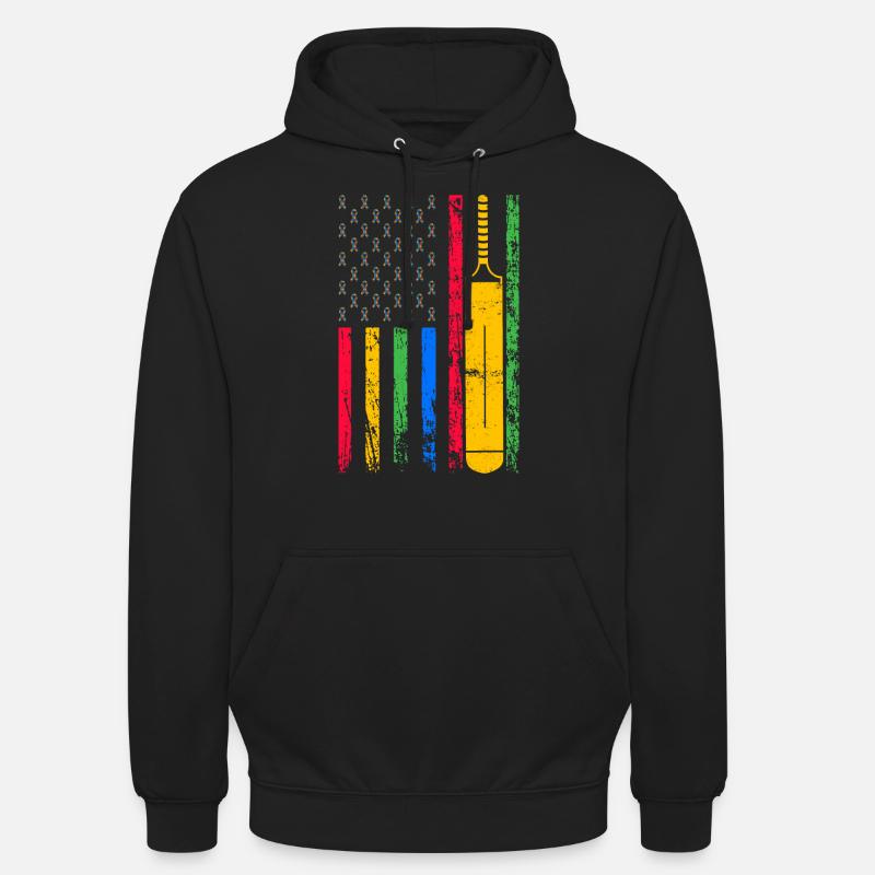 Drapeau sportif américain - Sweat-shirt à capuche unisexe - noir