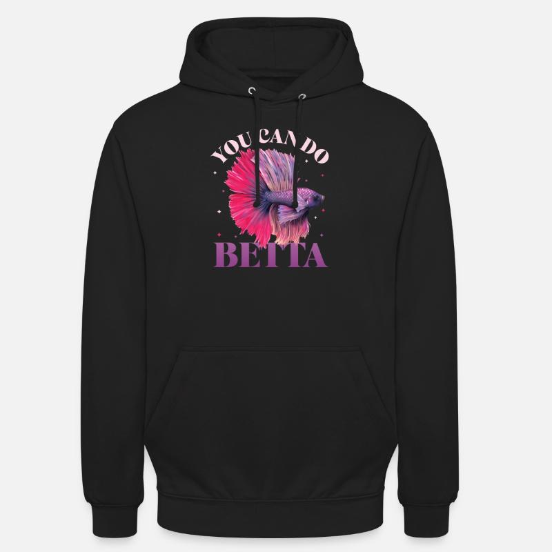Garder le poisson betta - Sweat-shirt à capuche unisexe - noir