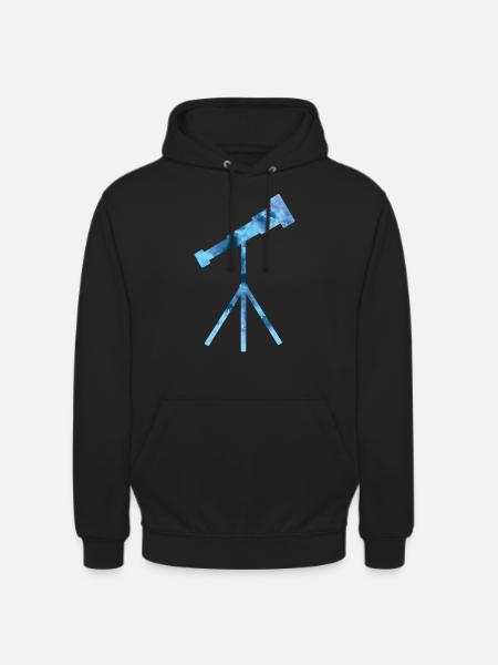 Telescope lover astronomy - Unisex Hoodie - black