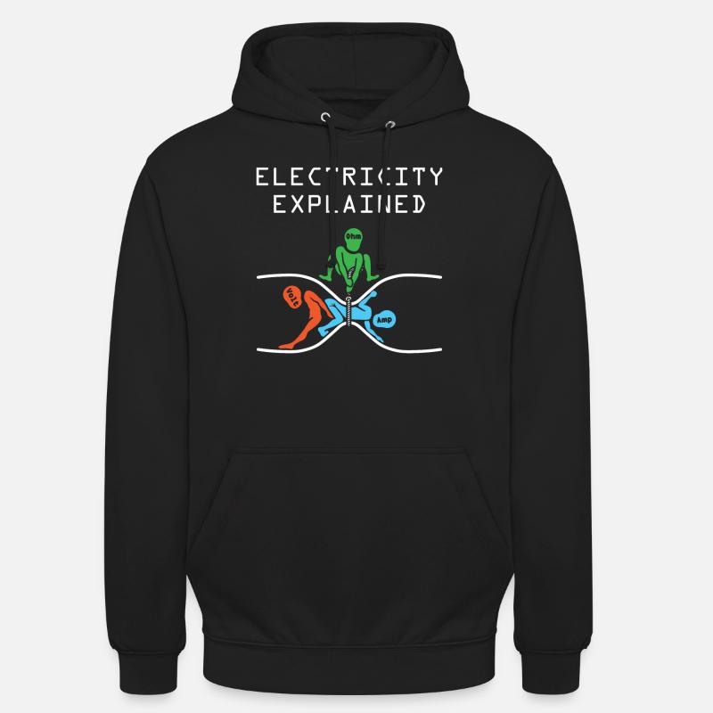 Physique des électrons - Sweat-shirt à capuche unisexe - noir