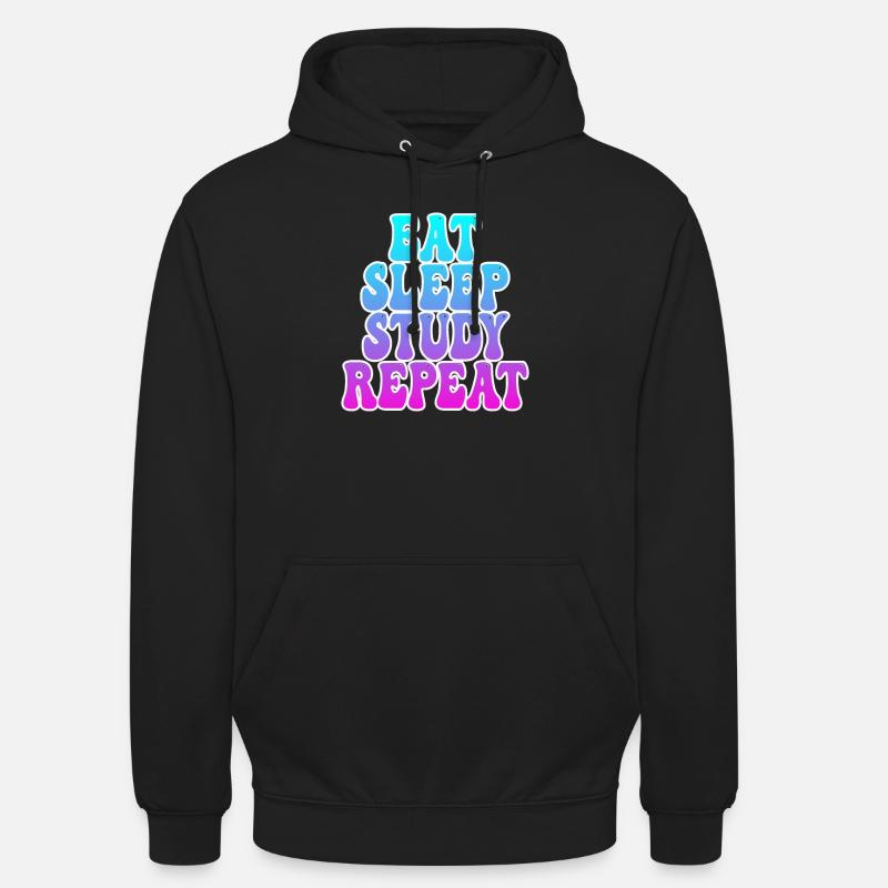 Manger dormir Étudier - Sweat-shirt à capuche unisexe - noir