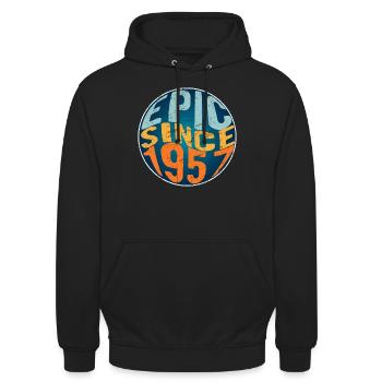 Episch Seit 1957 - Unisex Hoodie - Schwarz - Vorne - Alina (178cm) & Michal (187cm)