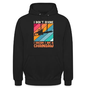 Ronflement à la tronçonneuse drôle - Sweat-shirt à capuche unisexe - noir - Devant - Alina (178cm) & Michal (187cm)