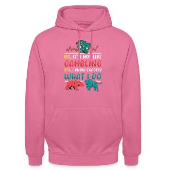 Aktienmarkt, Investor, Trader - Unisex Hoodie - Pink - Vorne - Alina (178cm) & Michal (187cm)
