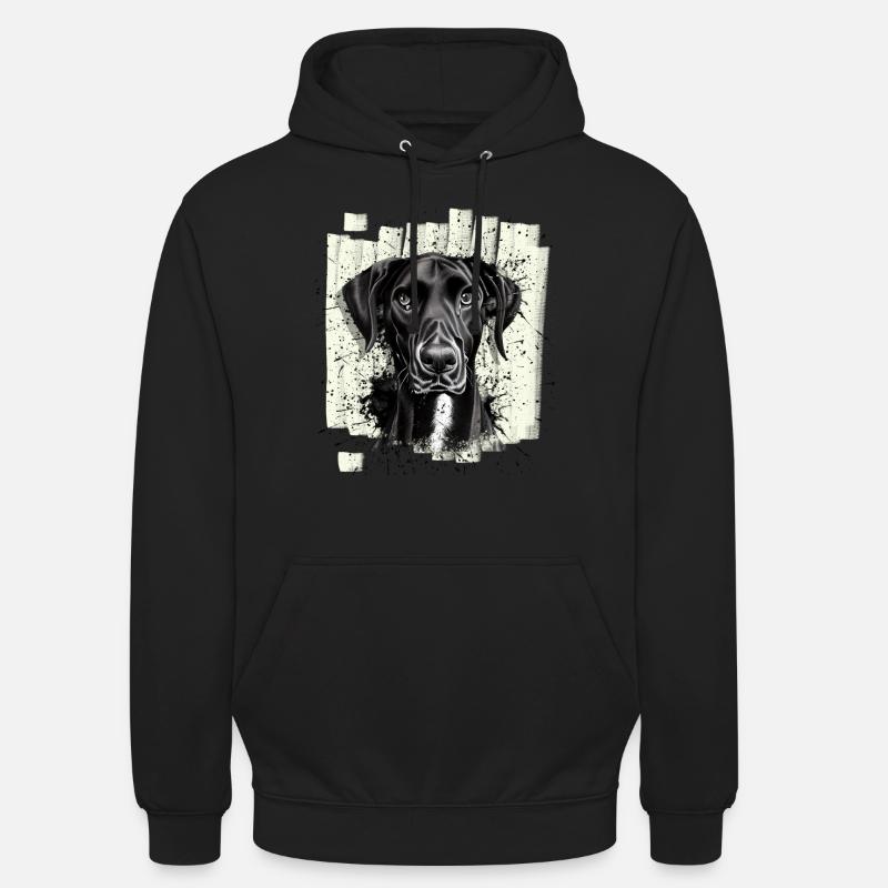Chien Dogue Dogue Noir - Sweat-shirt à capuche unisexe - noir