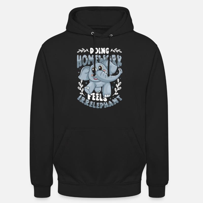 Doing homework doesn't feel good - Unisex Hoodie - black