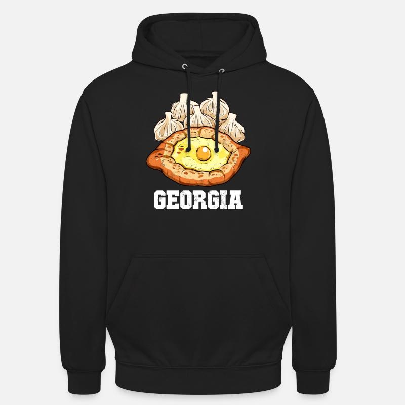 Georgisk mat Khinkali Khachapuri - Unisex-hettegenser - svart