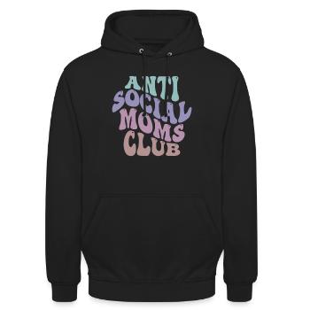 Anti Social Moms Club - Mothers Day - Unisex Hoodie - black - Front - Alina (178cm) & Michal (187cm)