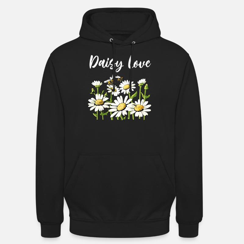 Gänseblümchen-Liebe - Unisex Hoodie - Schwarz