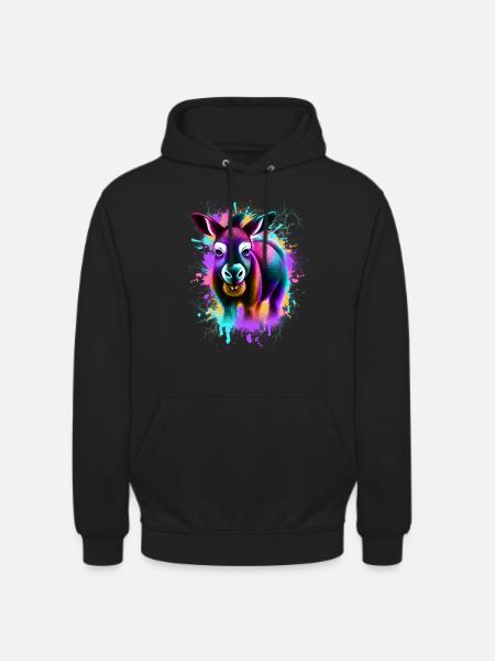 Esel Bunt - Unisex Hoodie - Schwarz