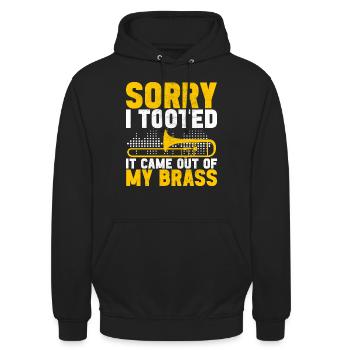 Posaune Trombone - Sweat-shirt à capuche unisexe - noir - Devant - Alina (178cm) & Michal (187cm)