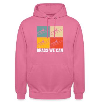 Posaune Trombone - Sweat-shirt à capuche unisexe - rose - Devant - Alina (178cm) & Michal (187cm)