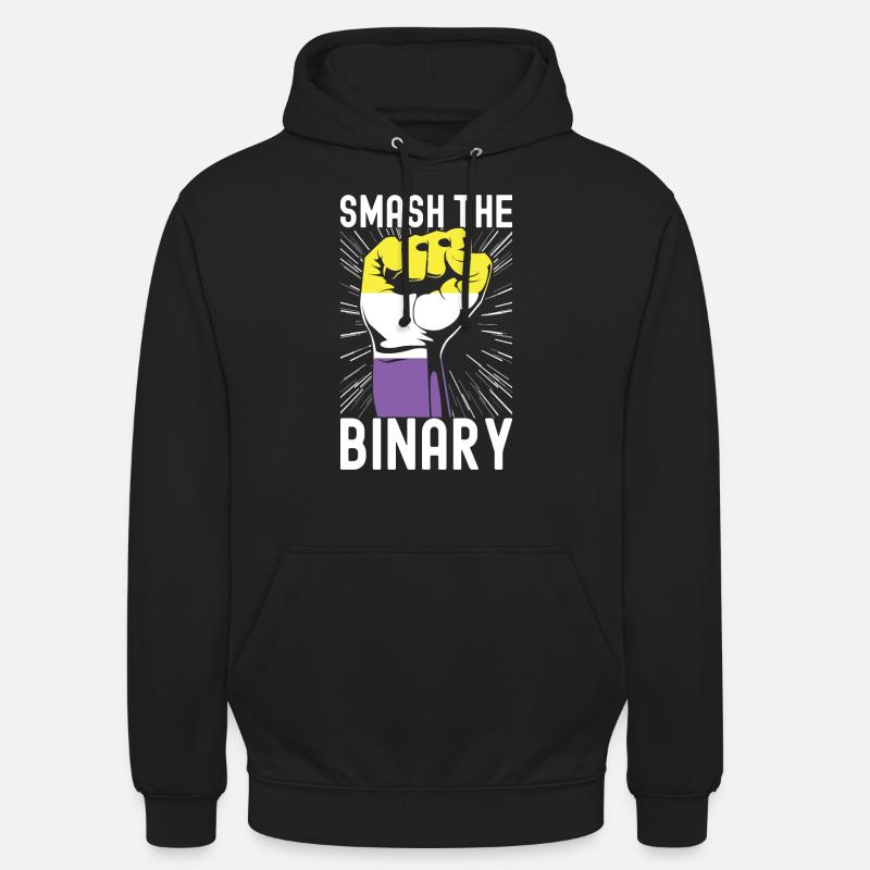 Non Binary Pride Genderqueer - Unisex Hoodie - Schwarz