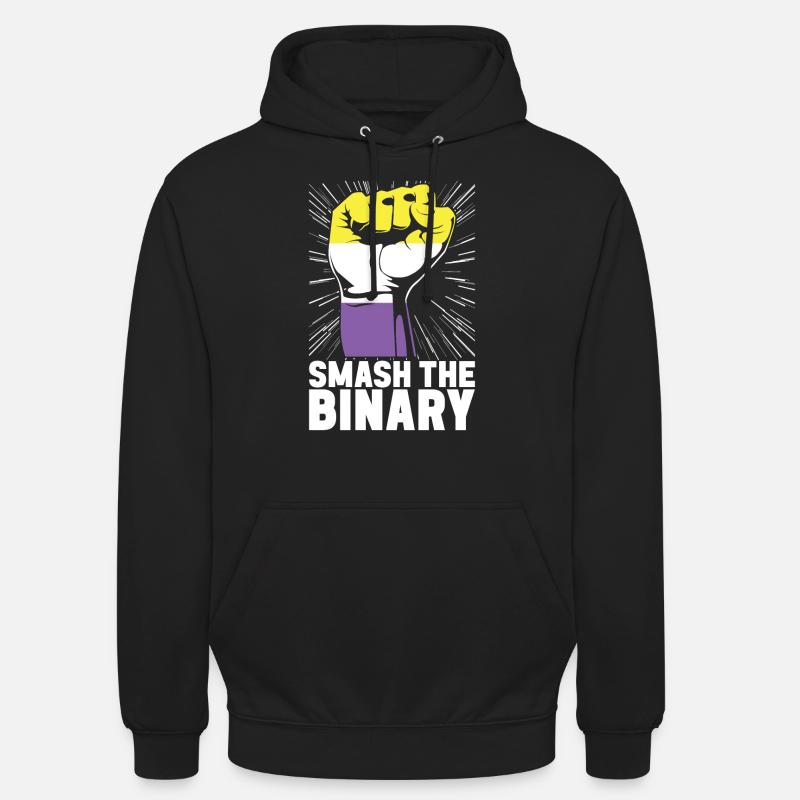 Non Binary Pride Genderqueer - Unisex Hoodie - Schwarz