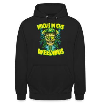 Hocus Pocus Weedibus - 420 Blaze Motif - Unisex Hoodie - black - Front - Alina (178cm) & Michal (187cm)