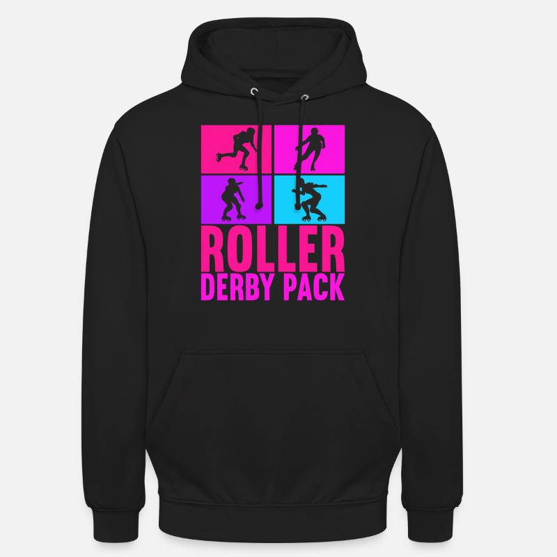Roller derby - Sweat-shirt à capuche unisexe - noir