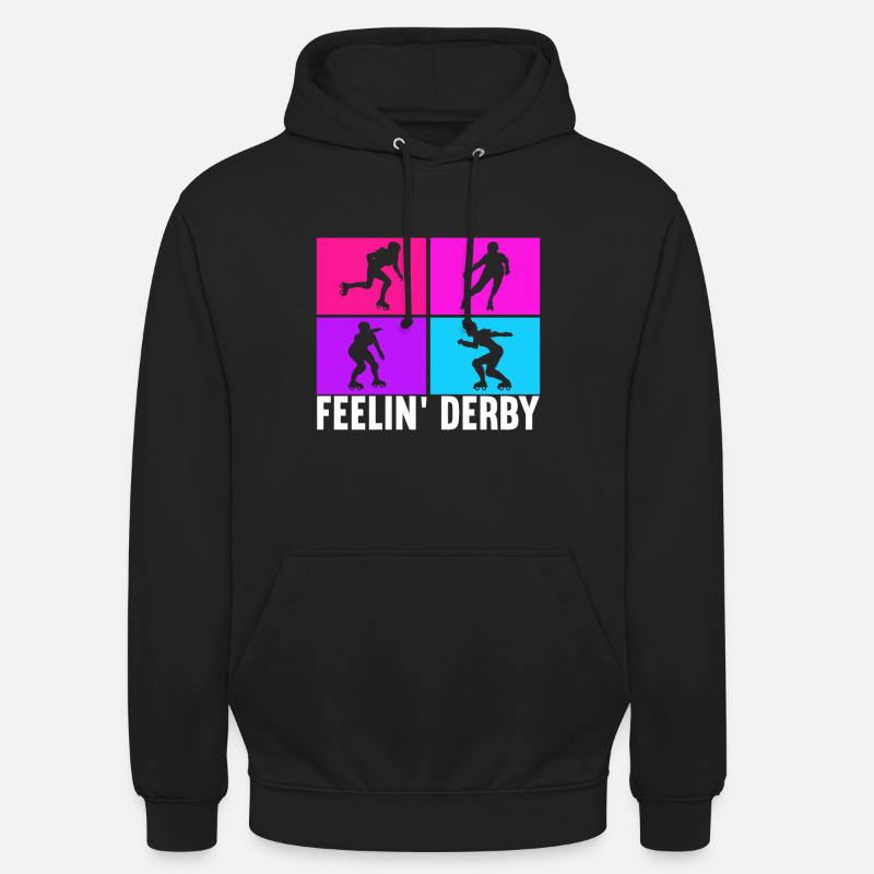 Roller derby - Sweat-shirt à capuche unisexe - noir