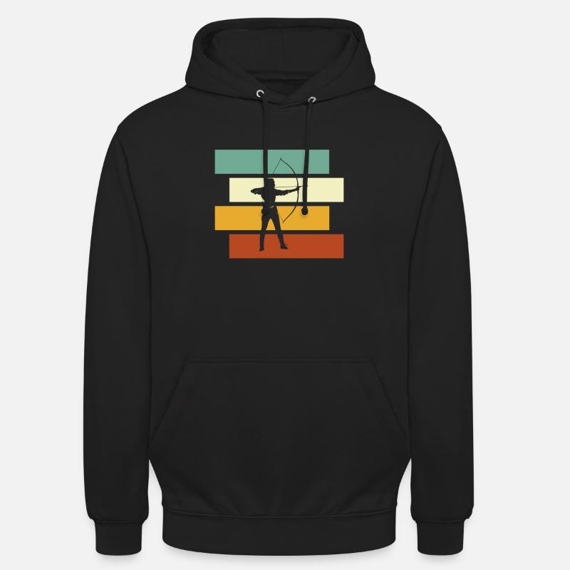 Bogenschießen Retro - Unisex Hoodie - Schwarz
