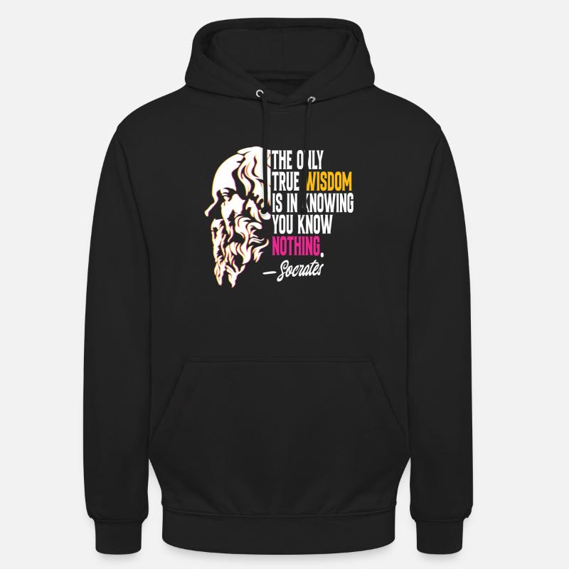 Philosophie Socrate Citation - Sweat-shirt à capuche unisexe - noir