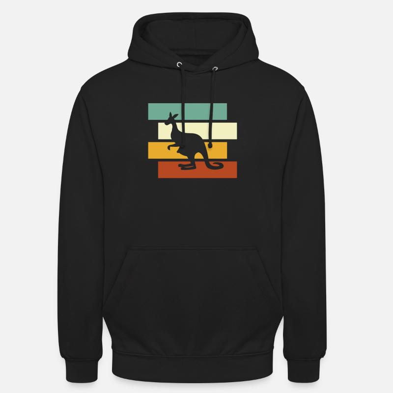 Känguru Retro - Unisex Hoodie - Schwarz