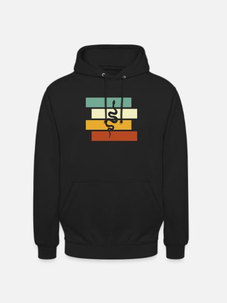 Serpent Rétro - Sweat-shirt à capuche unisexe - noir