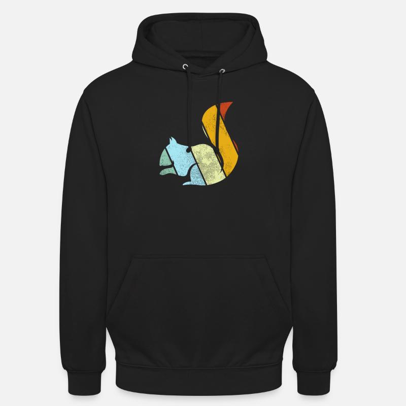 Eichhörnchen Retro - Unisex Hoodie - Schwarz