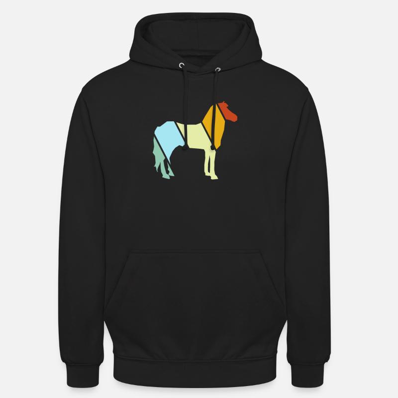 Pferd Retro - Unisex Hoodie - Schwarz