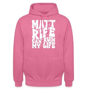 Matt Rife Can Ruin My Life - Unisex Hoodie - pink - Front - Alina (178cm) & Michal (187cm)