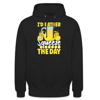 Limonade Limonadenstand - Unisex Hoodie - Schwarz - Vorne - Alina (178cm) & Michal (187cm)