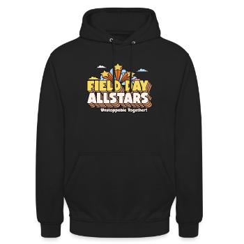 Field Day Allstars Unstoppable Together - Sweat-shirt à capuche unisexe - noir - Devant - Alina (178cm) & Michal (187cm)