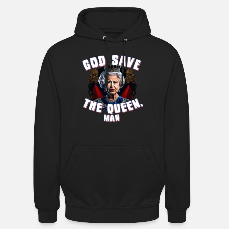 God Save the Queen Man - Sweat-shirt à capuche unisexe - noir