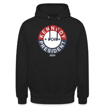 Robert F Kennedy RFK For President 2024 - Unisex Hoodie - black - Front - Alina (178cm) & Michal (187cm)