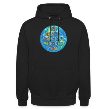 La terre est plate, vous ne le saviez pas ? - Sweat-shirt à capuche unisexe - noir - Devant - Alina (178cm) & Michal (187cm)