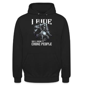 Motorradfahrer Sprüche | Motorrad & Biker - Unisex Hoodie - Schwarz - Vorne - Alina (178cm) & Michal (187cm)