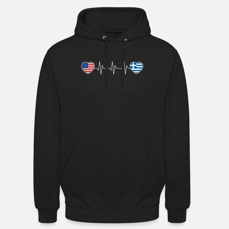 Grèce - Sweat-shirt à capuche unisexe - noir
