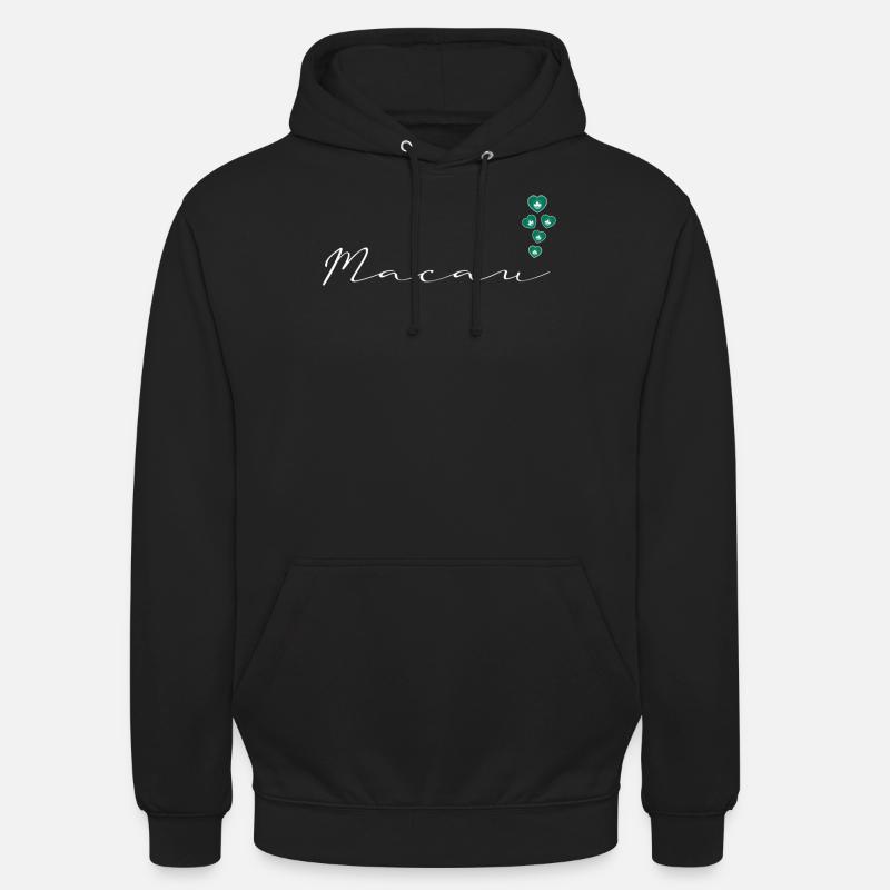Macao - Sweat-shirt à capuche unisexe - noir