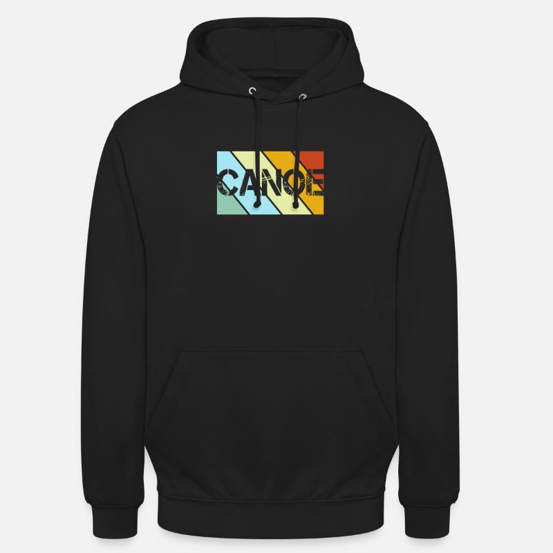 Canoë Rétro - Sweat-shirt à capuche unisexe - noir