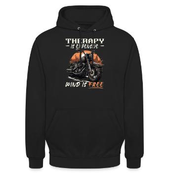 Motorrad | Motorradfahrer & Biker Spüche - Unisex Hoodie - Schwarz - Vorne - Alina (178cm) & Michal (187cm)