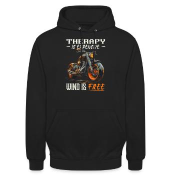 Motorrad | Motorradfahrer & Biker Spüche - Unisex Hoodie - Schwarz - Vorne - Alina (178cm) & Michal (187cm)