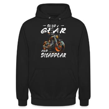 Motorrad | Motorradfahrer & Biker Spüche - Unisex Hoodie - Schwarz - Vorne - Alina (178cm) & Michal (187cm)