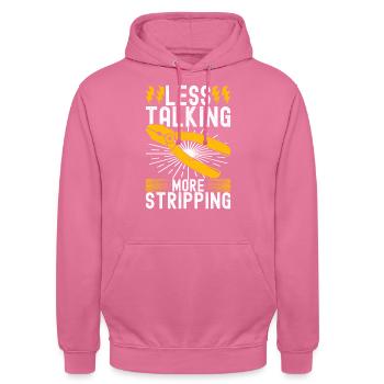Electrician Electronics Technician - Unisex Hoodie - pink - Front - Alina (178cm) & Michal (187cm)